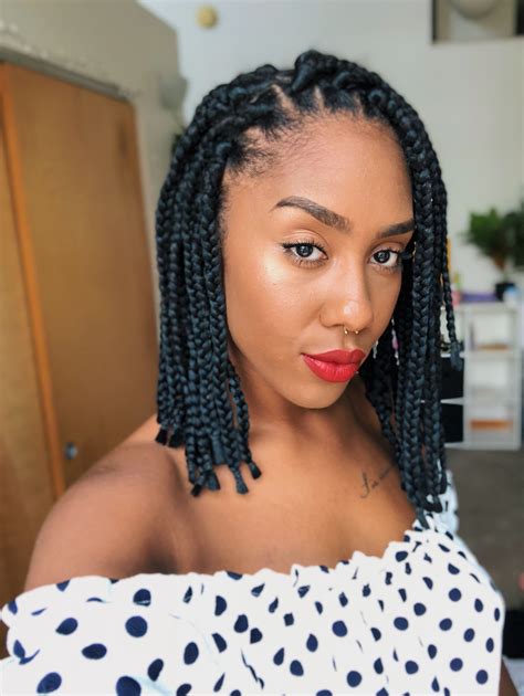 box braids for short hair